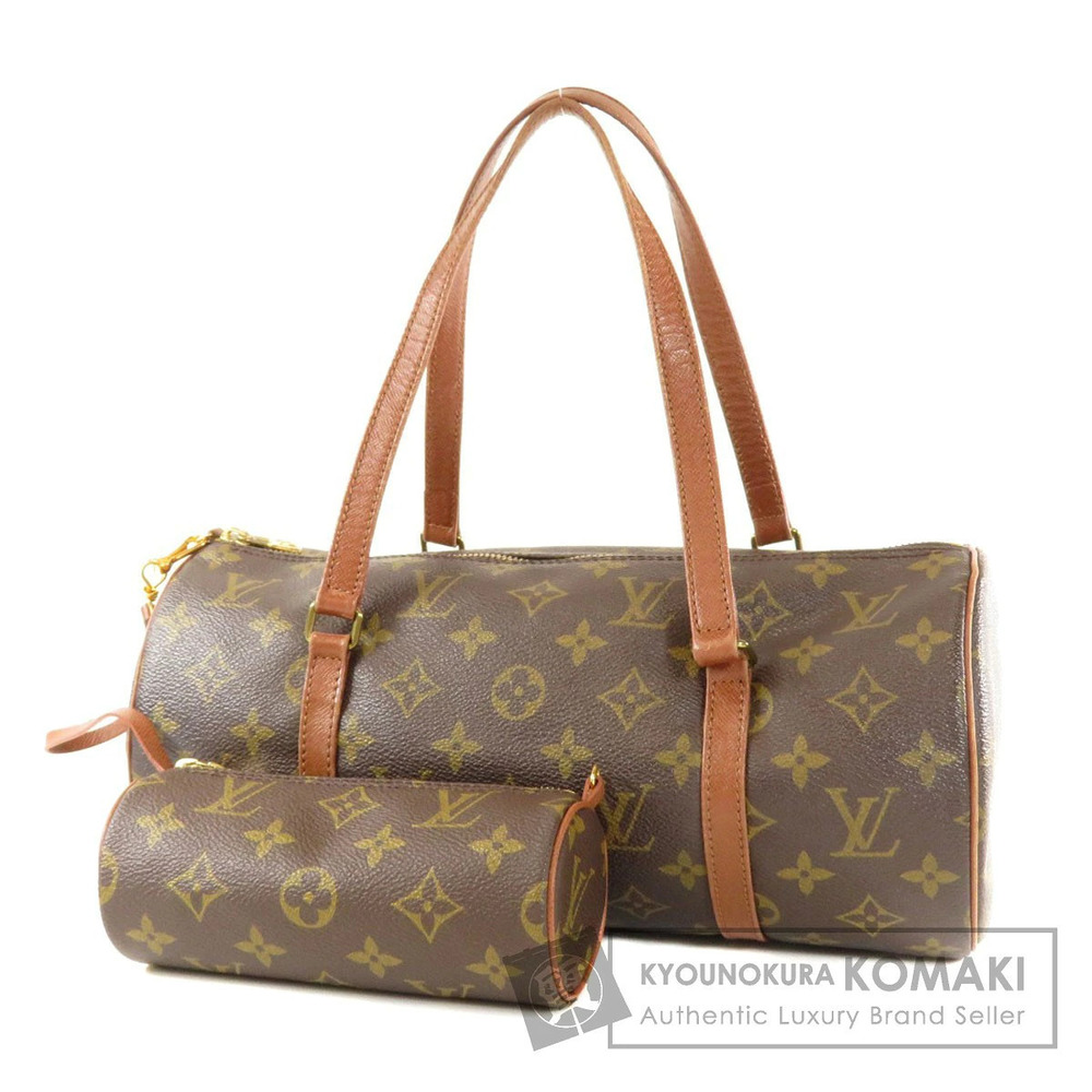 Louis Vuitton Papillon Monogram Canvas Top Handle Bag Brown